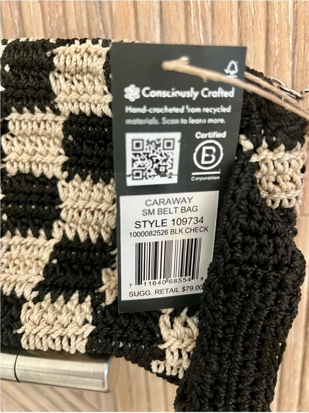 NWT | The Sak Caraway Crochet Check Belt Bag $79